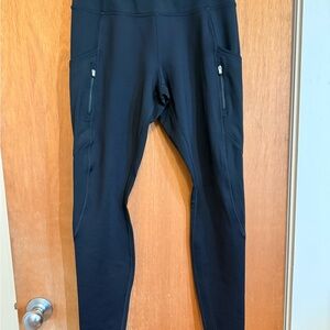 Athleta Black High-Waisted Leggings with Pockets